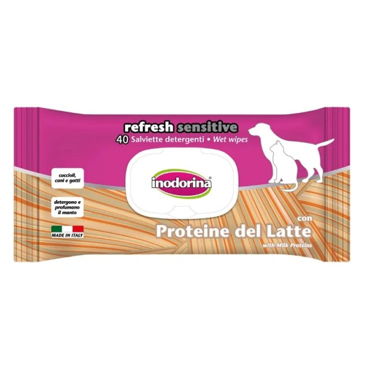 Inodorina Salv Sensitive Prot Latte салфетки с молочніми белками, 40 шт.