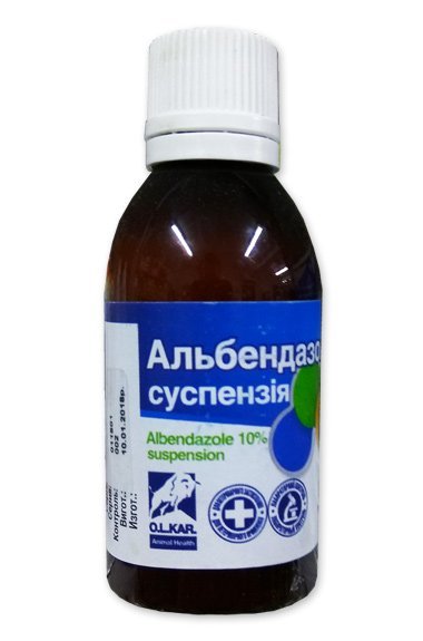 Альбендазол 10% суспензия, 50 мл, O.L.KAR. (Олкар)