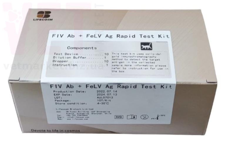 �����/��������-���� ����� �������������� + �������� (FIV Ab+FeLV Ag), Lifecosm. ����� / ����� � �����������