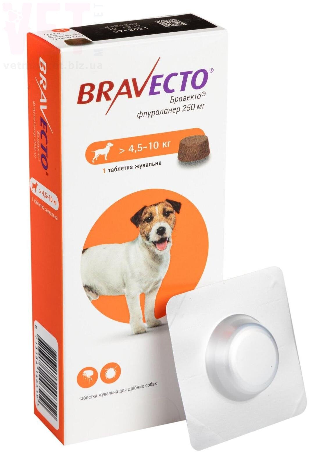 �������� 250 �� ��� ����� 4,5-10 ��, 1 ����., MSD. ��������