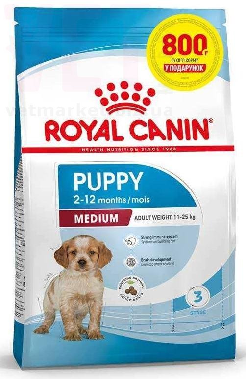 ���� ����� Medium Puppy, 3,2 �� + 800 �. Medium (11-25 ��)