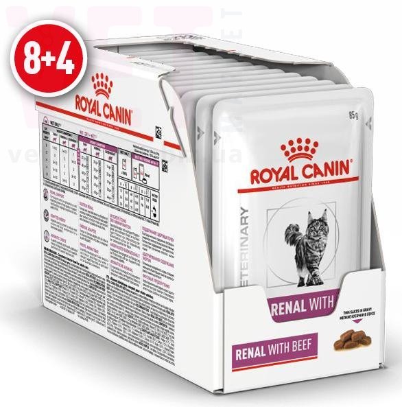 ���� ����� Renal Cat Beef  8+4. Veterinary Health Nutrition Cat Wet - ������������ �������� ������� ��� ����� (������� �������)