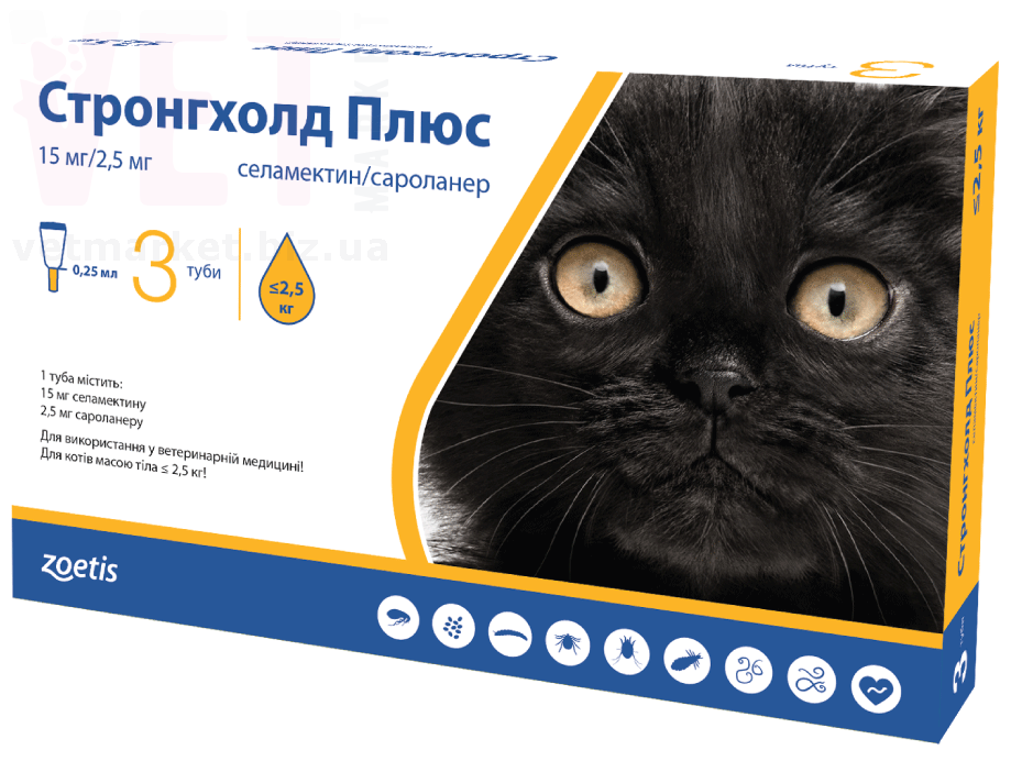 ���������� ���� ��� ����� �� 2,5 ��, 1 ���.*0,25 �� (15 ��), Zoetis. �����