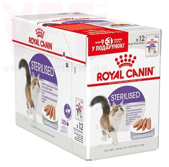 ���� ����� Sterilised Loaf 9+3. Feline Health Nutrition Wet - ������� �������