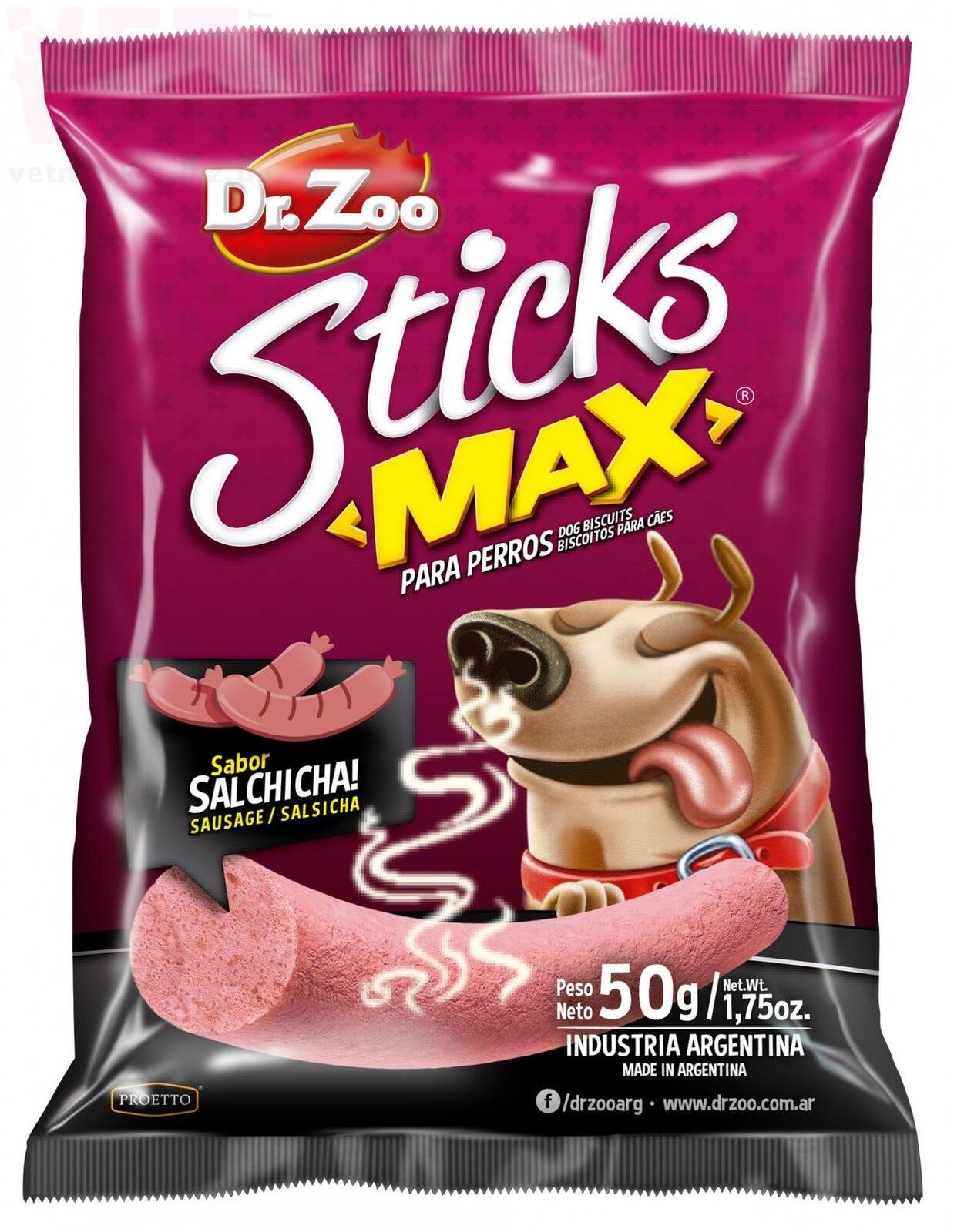 �����/Dr.Zoo Sticks Max salchicha ������� �� ������ ��������, 50 �. ����� / ����� � �����������