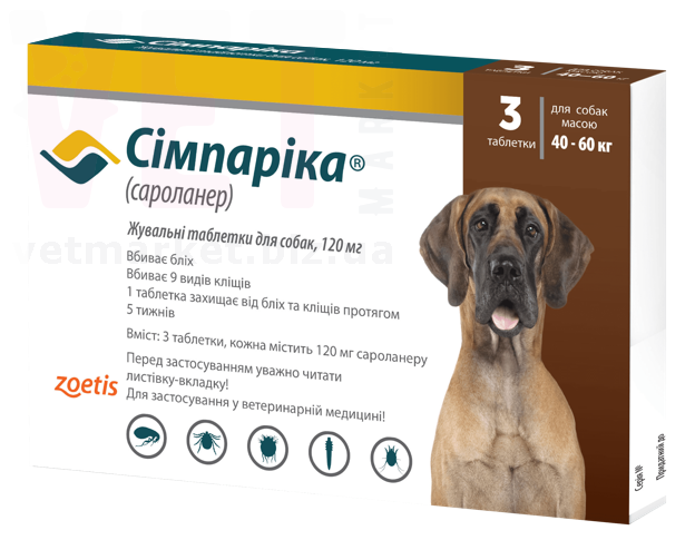 ��������� 120 �� ��� ����� 40-60 ��, 3 ����., Zoetis. ��������