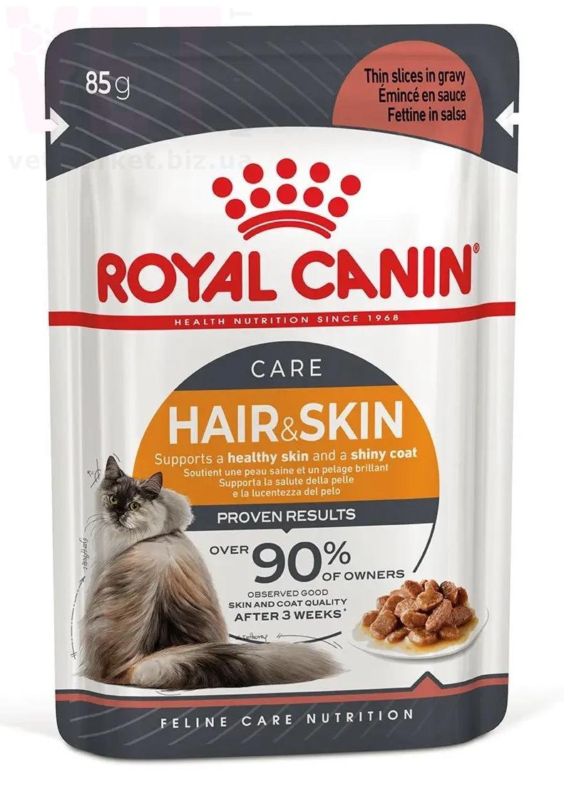 ���� ����� Hair&Skin Care in Gravy, 0,085 ��. Feline Health Nutrition Wet - ������� �������