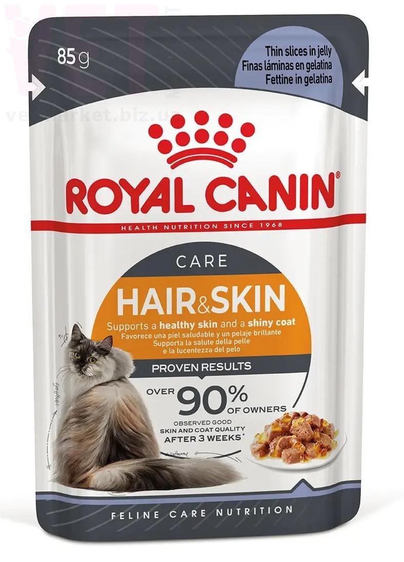 ���� ����� Hair&Skin Care in Jelly, 0,085 ��. Feline Health Nutrition Wet - ������� �������