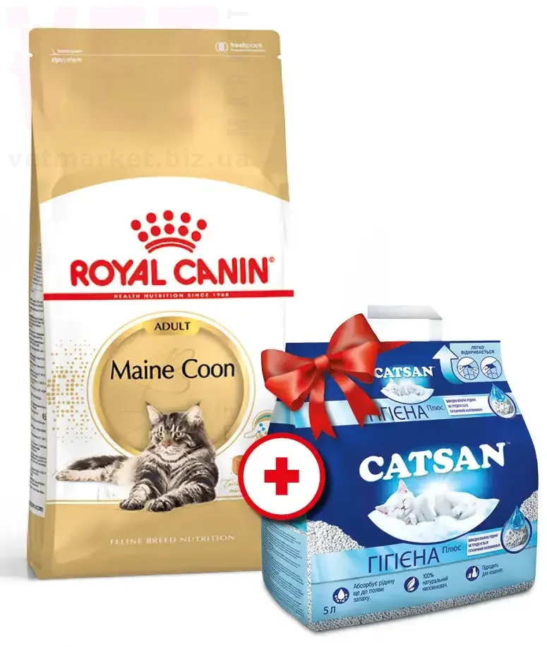 ���� ����� Mainecoon Adult, 4 �� + Catsan 5 �. Feline Breed Nutrition - ������� � ������������ � �������