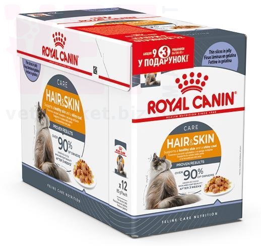 ���� ����� Hair&Skin Jelly 9+3. Feline Health Nutrition Wet - ������� �������