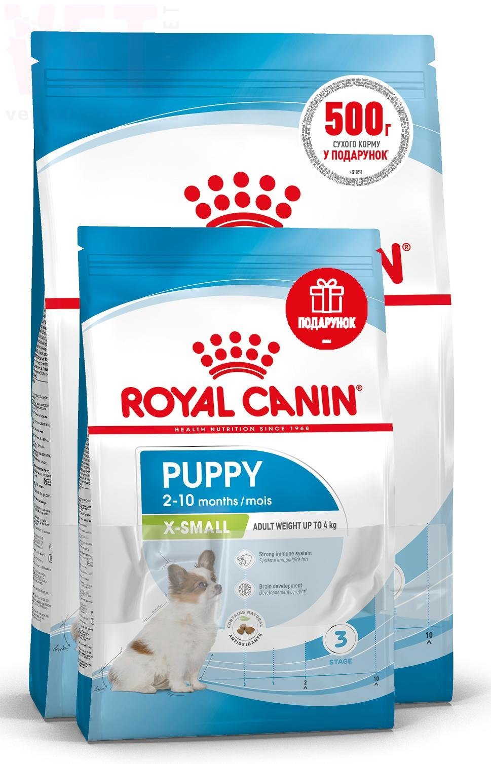 ���� ����� X-Small Puppy, 1,5 �� + 500 �. X-Small (�� 4 ��)