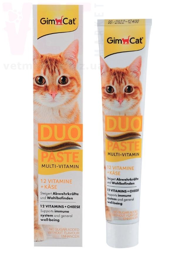 GimCat DUO PASTE Multi-vitamin 12 vitamins with cheese ��� ����� ���� ����� � �����, 50 �, Gimpet. ��� ����