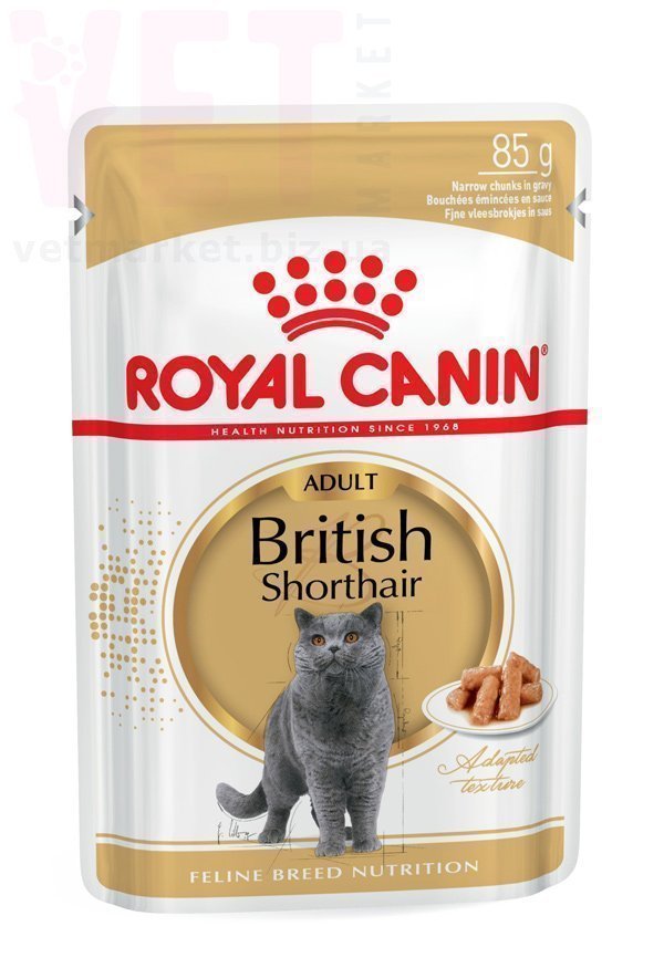   British Shorthair Adult, 0,085 . Feline Health Nutrition Wet -  
